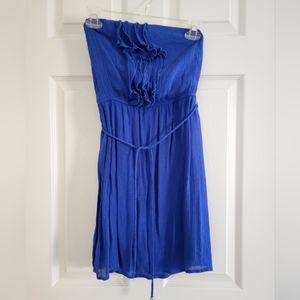 Small Royal Blue Strapless Dress